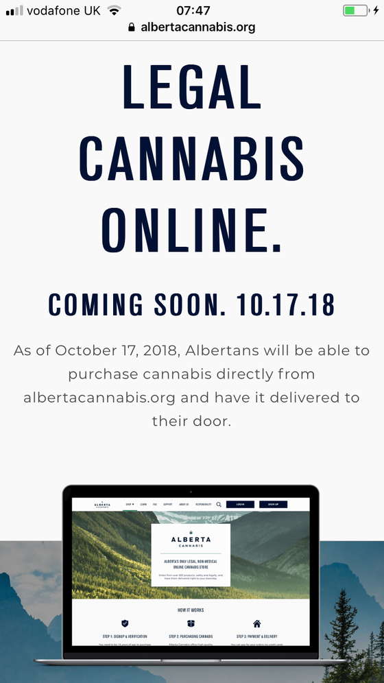 ‪LEGAL CANNABIS ONLINE.‬‪COMING SOON. 10.17.18‬‪As of October 17, 2018, Albertans will be able to pu